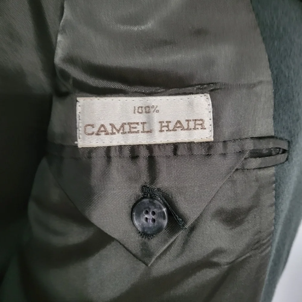 Redwood &‎ Ross 100% Camel Hair Men's Sports Coat Est Size 43L Green Office Wear